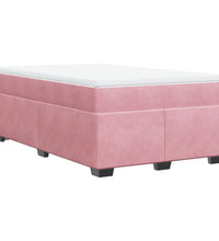 Boxspringbett mit Matratze Rosa 120x190 cm Samt