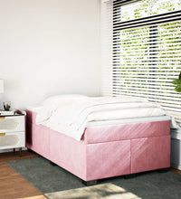 Boxspringbett mit Matratze Rosa 120x190 cm Samt