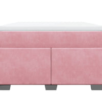 Boxspringbett mit Matratze Rosa 120x190 cm Samt