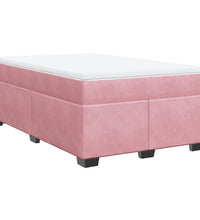 Boxspringbett mit Matratze Rosa 120x190 cm Samt