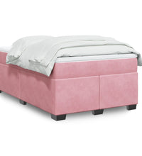 Boxspringbett mit Matratze Rosa 120x190 cm Samt