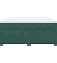 Boxspringbett mit Matratze Dunkelgrün 180x200 cm Samt