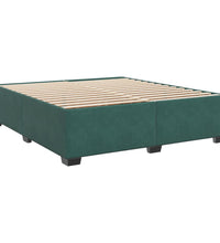 Boxspringbett mit Matratze Dunkelgrün 180x200 cm Samt