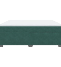 Boxspringbett mit Matratze Dunkelgrün 180x200 cm Samt