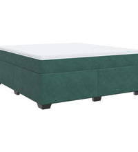 Boxspringbett mit Matratze Dunkelgrün 180x200 cm Samt