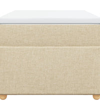 Boxspringbett mit Matratze Creme 80x200 cm Stoff