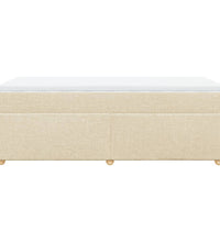 Boxspringbett mit Matratze Creme 80x200 cm Stoff
