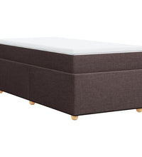 Boxspringbett mit Matratze Dunkelbraun 90x190 cm Stoff