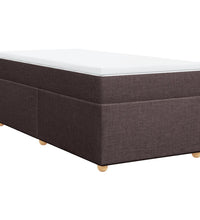 Boxspringbett mit Matratze Dunkelbraun 90x190 cm Stoff