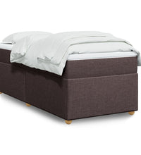 Boxspringbett mit Matratze Dunkelbraun 90x190 cm Stoff