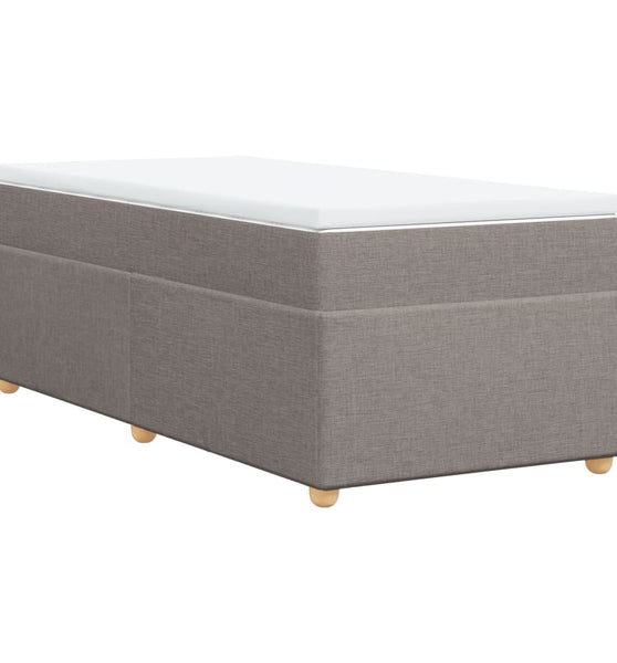 Boxspringbett mit Matratze Taupe 90x190 cm Stoff