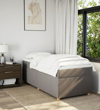 Boxspringbett mit Matratze Taupe 90x190 cm Stoff