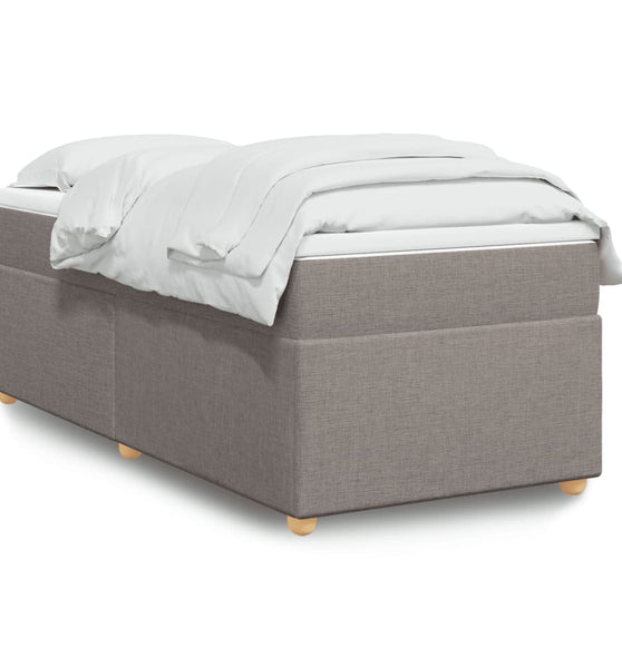 Boxspringbett mit Matratze Taupe 90x190 cm Stoff