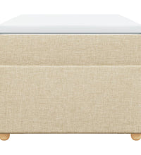 Boxspringbett mit Matratze Creme 90x200 cm Stoff