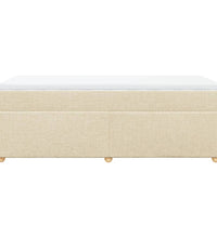 Boxspringbett mit Matratze Creme 90x200 cm Stoff