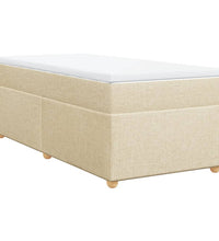 Boxspringbett mit Matratze Creme 90x200 cm Stoff