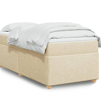 Boxspringbett mit Matratze Creme 90x200 cm Stoff