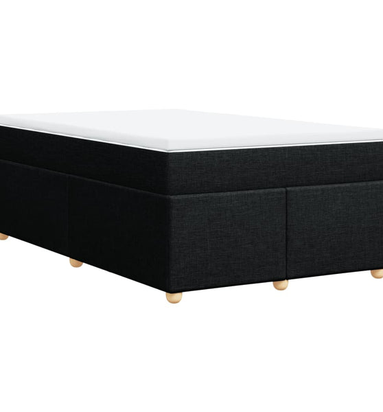 Boxspringbett mit Matratze Schwarz 120x190 cm Stoff