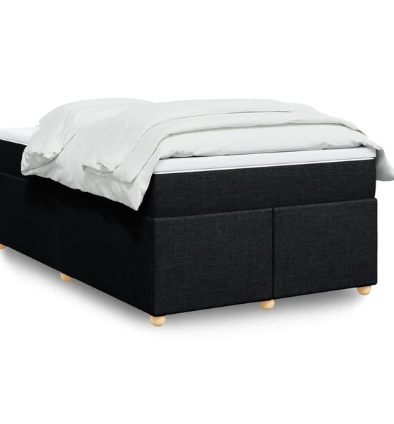 Boxspringbett mit Matratze Schwarz 120x190 cm Stoff