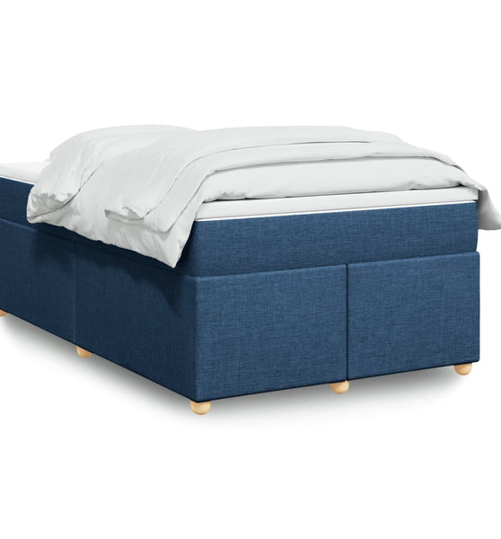 Boxspringbett mit Matratze Blau 120x190 cm Stoff