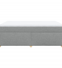 Boxspringbett mit Matratze Hellgrau 140x190 cm Stoff