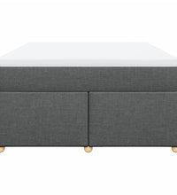 Boxspringbett mit Matratze Dunkelgrau 140x190 cm Stoff