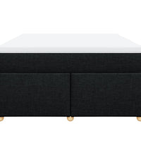 Boxspringbett mit Matratze Schwarz 140x190 cm Stoff