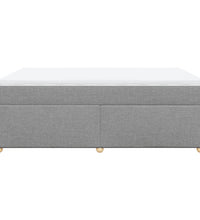 Boxspringbett mit Matratze Hellgrau 140x200 cm Stoff