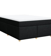 Boxspringbett mit Matratze Schwarz 140x200 cm Stoff