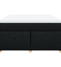 Boxspringbett mit Matratze Schwarz 140x200 cm Stoff