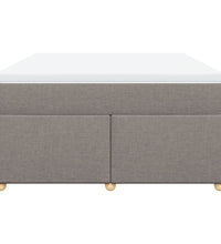 Boxspringbett mit Matratze Taupe 140x200 cm Stoff
