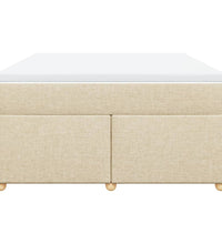 Boxspringbett mit Matratze Creme 140x200 cm Stoff