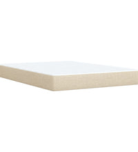 Boxspringbett mit Matratze Creme 140x200 cm Stoff