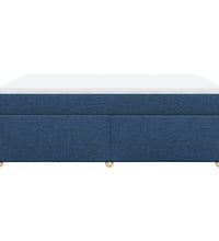 Boxspringbett mit Matratze Blau 140x200 cm Stoff