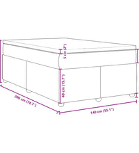 Boxspringbett mit Matratze Blau 140x200 cm Stoff