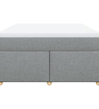 Boxspringbett mit Matratze Hellgrau 160x200 cm Stoff