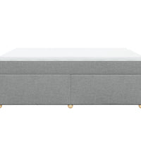 Boxspringbett mit Matratze Hellgrau 160x200 cm Stoff