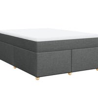 Boxspringbett mit Matratze Dunkelgrau 160x200 cm Stoff