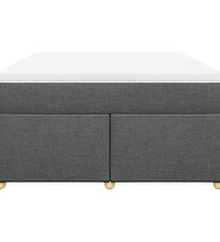 Boxspringbett mit Matratze Dunkelgrau 160x200 cm Stoff
