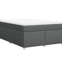 Boxspringbett mit Matratze Dunkelgrau 160x200 cm Stoff