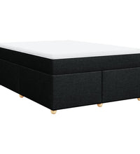 Boxspringbett mit Matratze Schwarz 160x200 cm Stoff