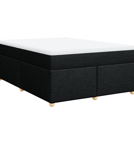 Boxspringbett mit Matratze Schwarz 160x200 cm Stoff