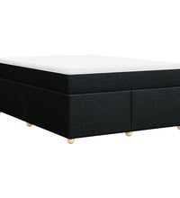 Boxspringbett mit Matratze Schwarz 160x200 cm Stoff