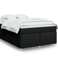 Boxspringbett mit Matratze Schwarz 160x200 cm Stoff