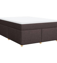 Boxspringbett mit Matratze Dunkelbraun 160x200 cm Stoff