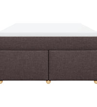 Boxspringbett mit Matratze Dunkelbraun 160x200 cm Stoff