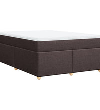 Boxspringbett mit Matratze Dunkelbraun 160x200 cm Stoff