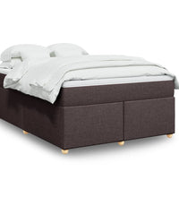 Boxspringbett mit Matratze Dunkelbraun 160x200 cm Stoff