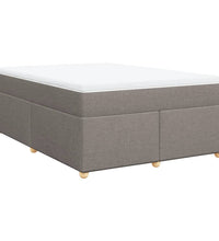 Boxspringbett mit Matratze Taupe 160x200 cm Stoff