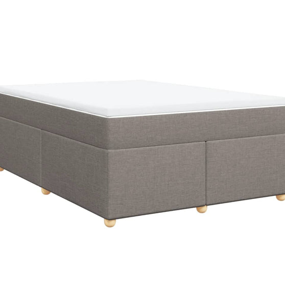 Boxspringbett mit Matratze Taupe 160x200 cm Stoff